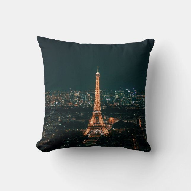 COJÍN DECORATIVO TORRE EIFFEL DE NOCHE (Anverso)