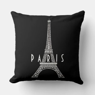 Cojín Decorativo Torre Eiffel de París Francia blanca linda