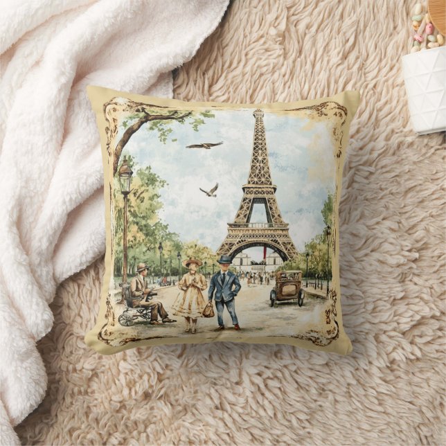 Cojín Decorativo Torre Eiffel parisina de París (Manta)