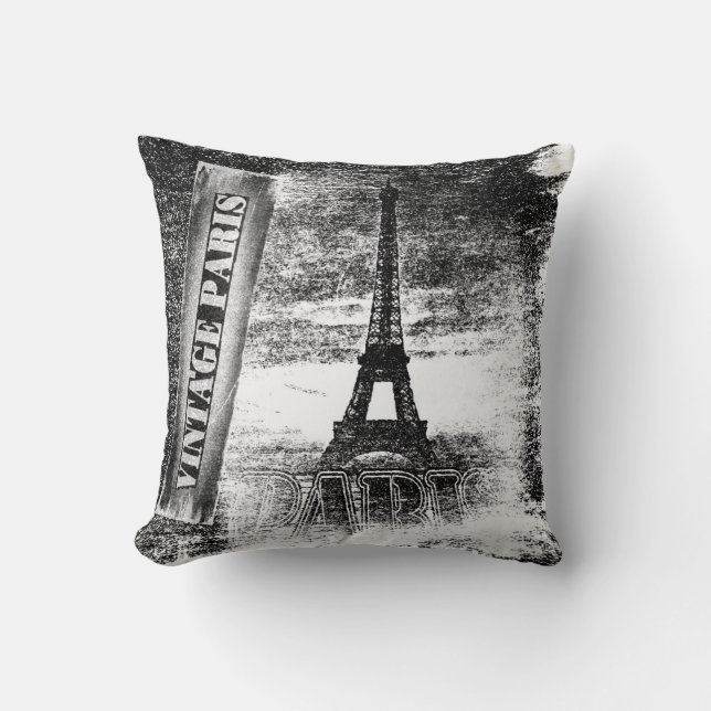 Cojín Decorativo Torre Eiffel Viejo París - Pillow (Anverso)