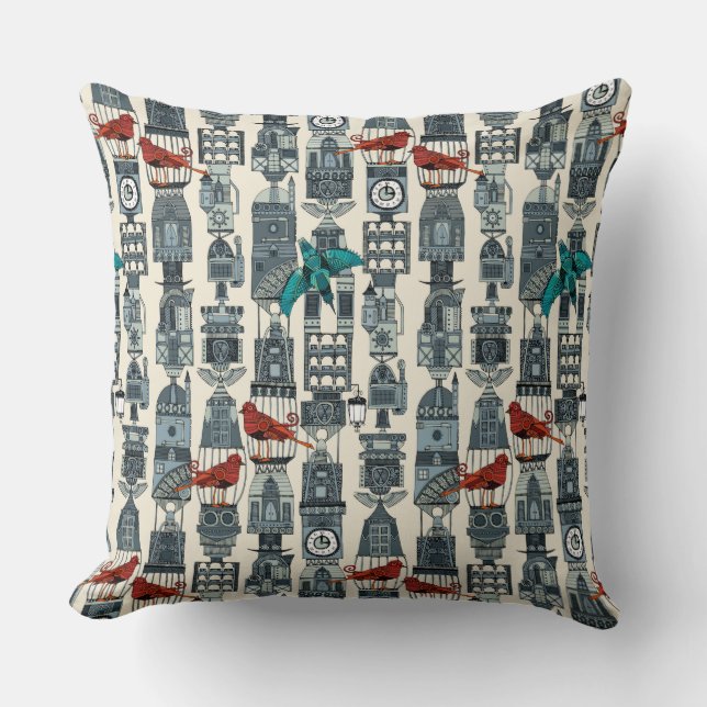 Cojín Decorativo torres de vapor (Anverso)