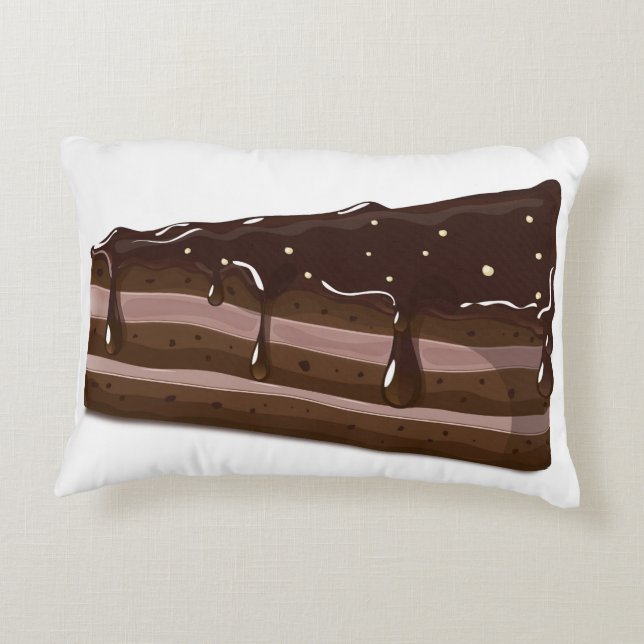 Cojín Decorativo Torta de chocolate con leche. (Reverso)