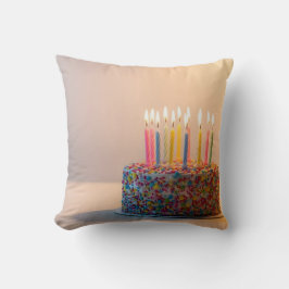 Cojín Decorativo Torta de cumpleaños feliz