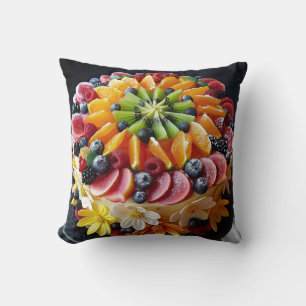 Cojín Decorativo Torta de fruta colorida