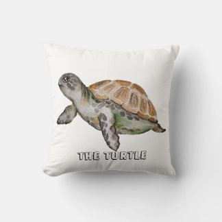 Cojín Decorativo Tortuga acuarela