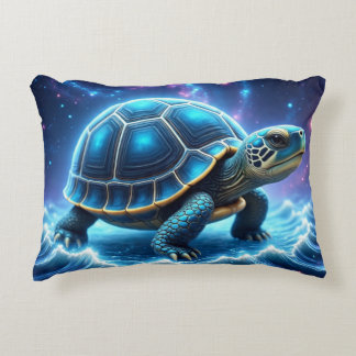 Cojín Decorativo Tortuga azul galáctica
