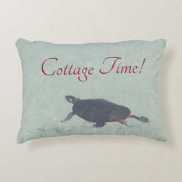 Cojín Decorativo Tortuga con agua azul