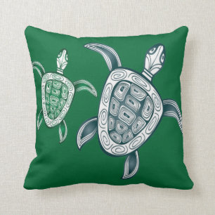 Cojín Decorativo Tortuga de mar verde de Hawaii