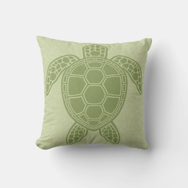Cojín Decorativo Tortuga del Mar Verde (Anverso)