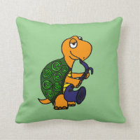 Tortuga divertida que toca el saxofón