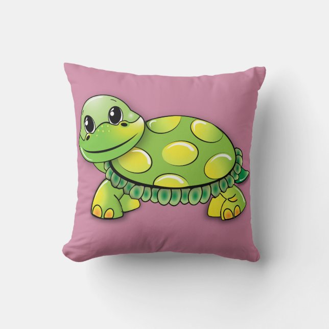 Cojín Decorativo Tortuga feliz (Anverso)
