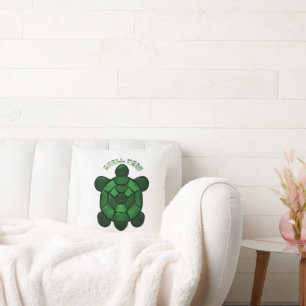 Cojín Decorativo Tortuga linda personalizada y hecha a medida