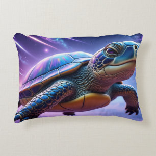 Cojín Decorativo Tortuga marina púrpura galáctica