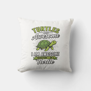 Cojín Decorativo Tortugas Antiguas Son Increíbles Camiseta Divertid