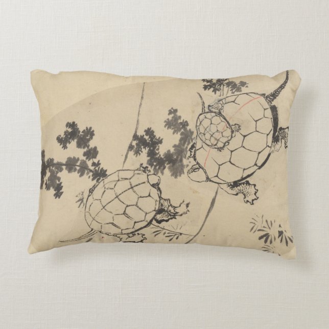 Cojín Decorativo tortugas de hokusai (Reverso)