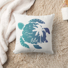 Cojín Decorativo Tortugas Marinas Verano Retro