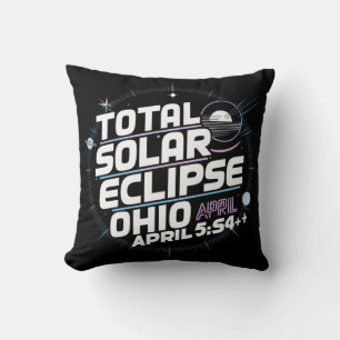 COJÍN DECORATIVO TOTAL DE ECLIPSE SOLAR OHIO APRIL