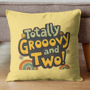 Cojín Decorativo Totalmente Groovy y dos cumpleaños