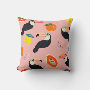 Cojín Decorativo Toucan con abstracto Frutos Tropicales