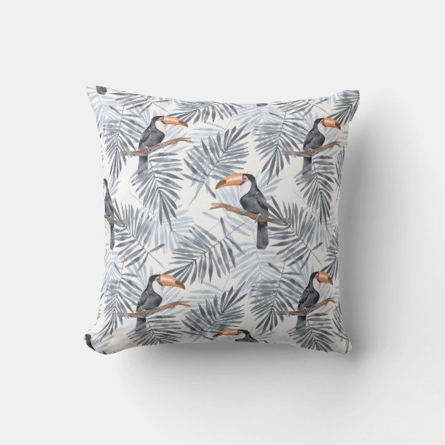 Cojín Decorativo Toucan gris (Anverso)
