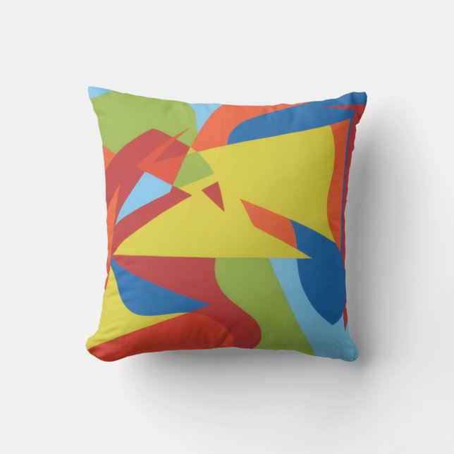 Cojín Decorativo Toucan Pop Abstract Throw Pillow (Anverso)