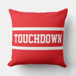 Cojín Decorativo TOUCHDOWN Athletic Bold Bright Red White Stripes