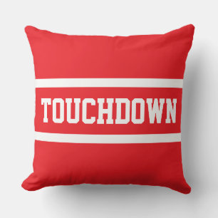 Cojín Decorativo TOUCHDOWN Atlético Rojo Brillante Rayas Blancas