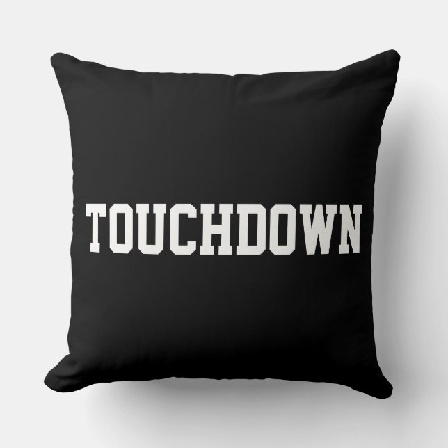 Cojín Decorativo TOUCHDOWN Deporte Texto Blanco Fútbol Americano So (Anverso)