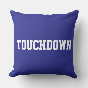 Cojín Decorativo TOUCHDOWN Deportivo Texto de Fútbol Blanco Sobre A