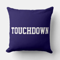 TOUCHDOWN Deportivo Texto de Fútbol en Azul Marino