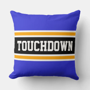Cojín Decorativo TOUCHDOWN Sporty Black Yellow Navales Stripes
