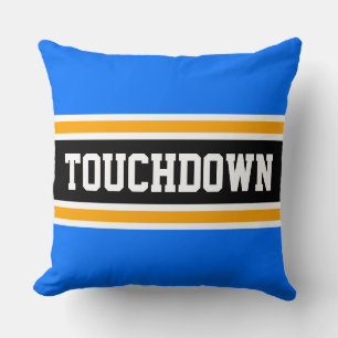 Cojín Decorativo TOUCHDOWN Sporty Bright Blue Yellow Stripes