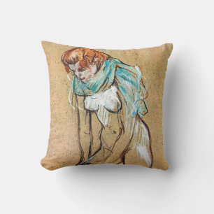 Cojín Decorativo Toulouse-Lautrec - Mujer subiendo sus medias