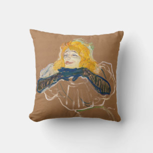 Cojín Decorativo Toulouse-Lautrec - Yvette Guilbert Cantando