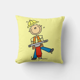 Cojín Decorativo Trabajador de la Construcción I Construyo Camiseta