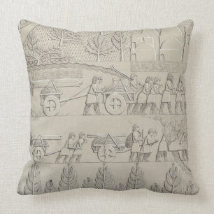 Cojín Decorativo Trabajadores con los instrumentos y cuerdas para