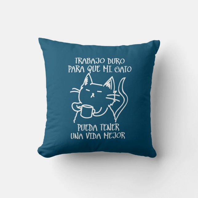 Cojín Decorativo Trabajo duro (Anverso)