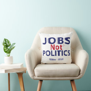 Cojín Decorativo Trabajos No Política Obrero Americano Patriota Val