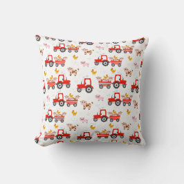 Cojín Decorativo Tractor Con Animales De Granja