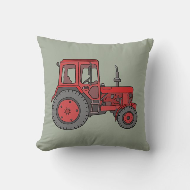 Cojín Decorativo Tractor rojo (Anverso)