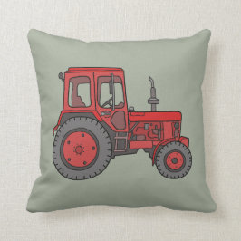 Cojín Decorativo Tractor rojo