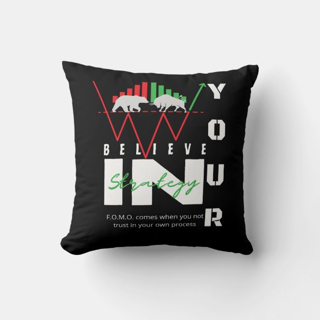 Cojín Decorativo Trade Motivation | Bullish | Pattern (Anverso)