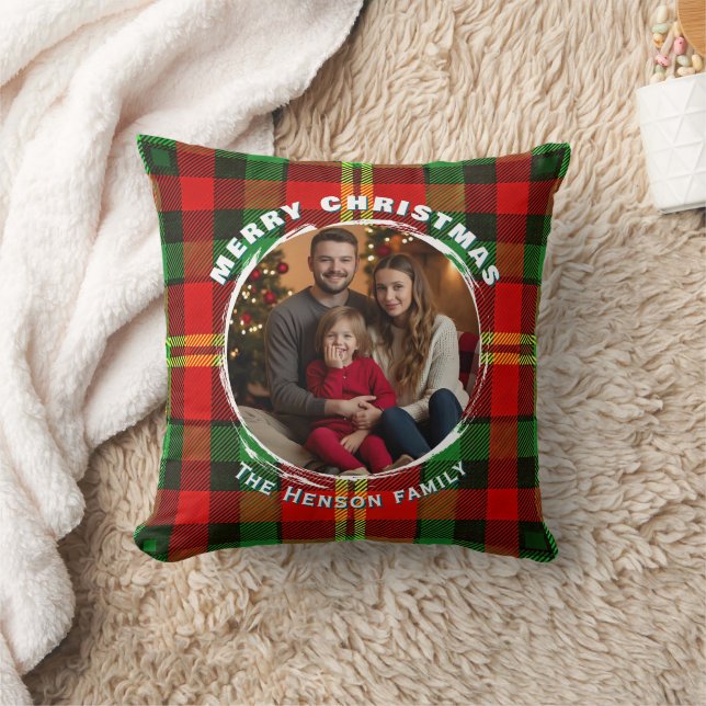 Cojín Decorativo Traditional Personalized Family Photo Plaid  (Manta)