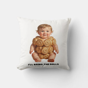 Cojín Decorativo Traeré los rollos bebé lindo dibujo animado bebé r