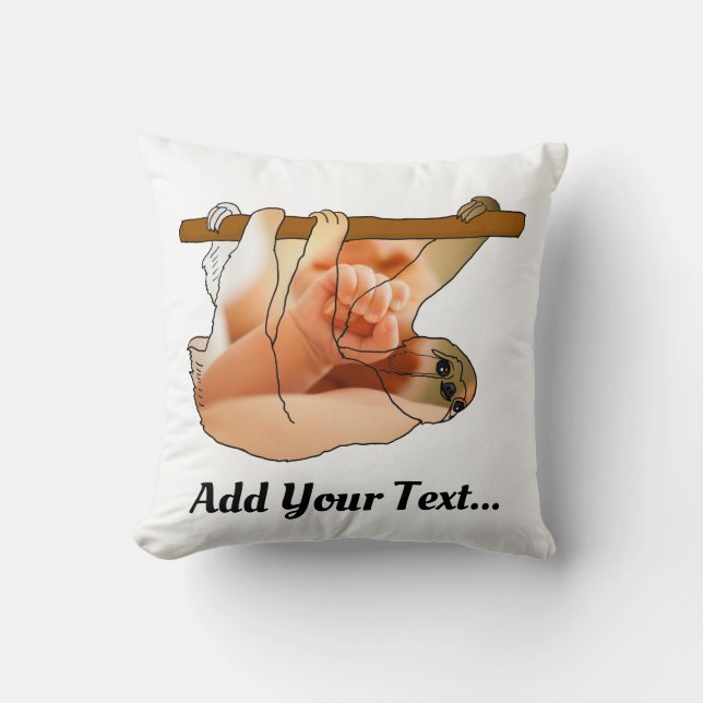 Cojín Decorativo Tragamonedas Cutas Colgando En | Añadir su foto y 