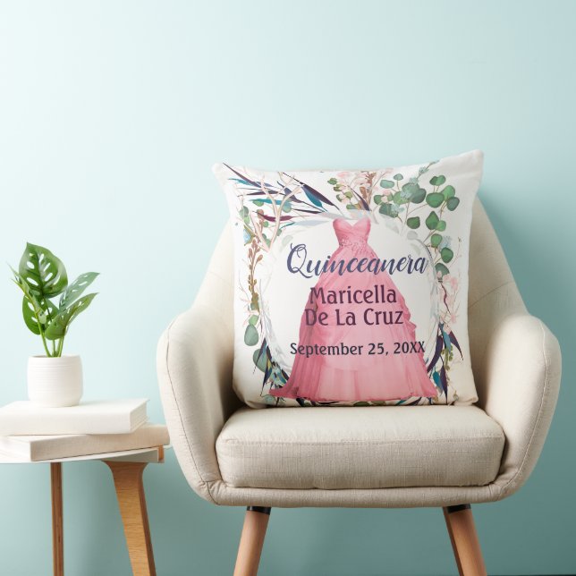 Cojín Decorativo Traje personalizado de regalo de Quinceanera (Silla)