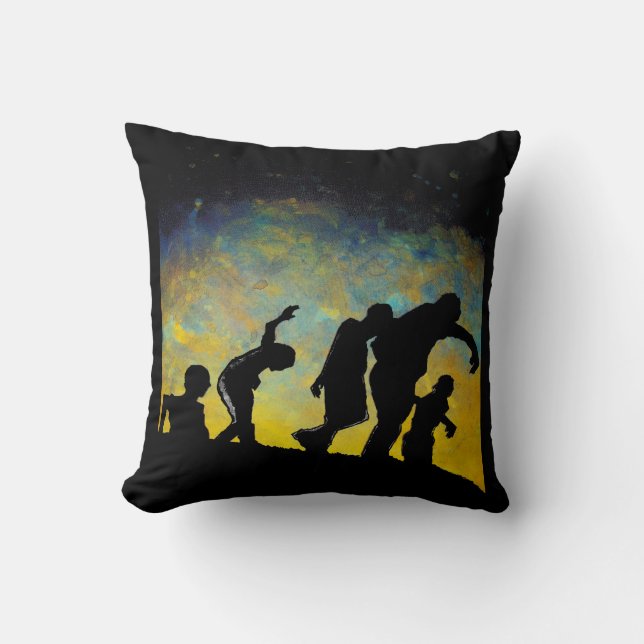 Cojín Decorativo Tramitación al desayuno Zombie Silhouette Pillow (Anverso)