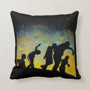 Cojín Decorativo Tramitación al desayuno Zombie Silhouette Pillow