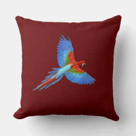 Cojín Decorativo "Tranquilidad tropical: Paraíso de loro tira a Pil