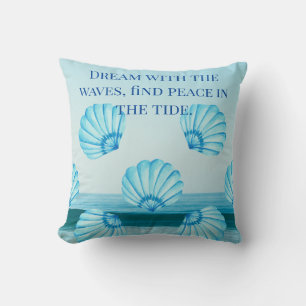 Cojín Decorativo Tranquilidad turquesa: Sueños Costeros